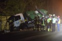 Container LKW umgestuerzt Koeln Brueck Bruecker- Dellbruecker Mauspfad P376